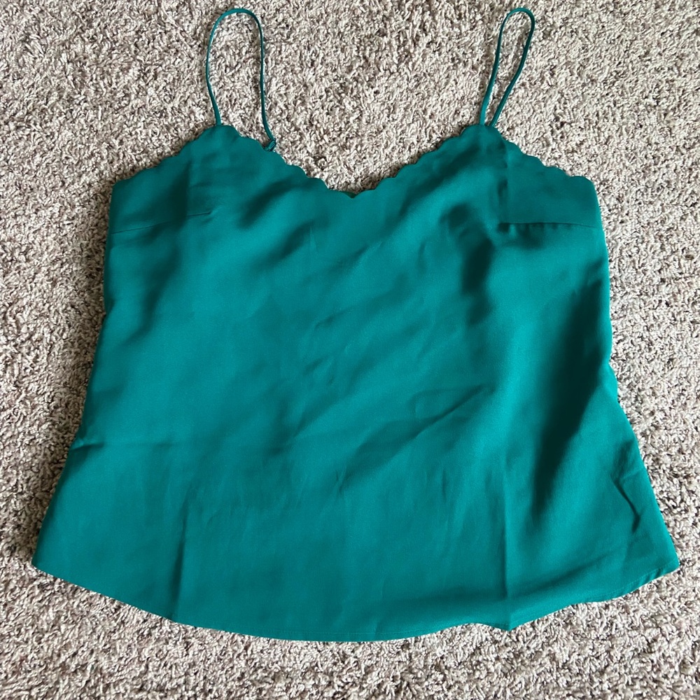 J. Crew green blue tank top size 10 LIKE New